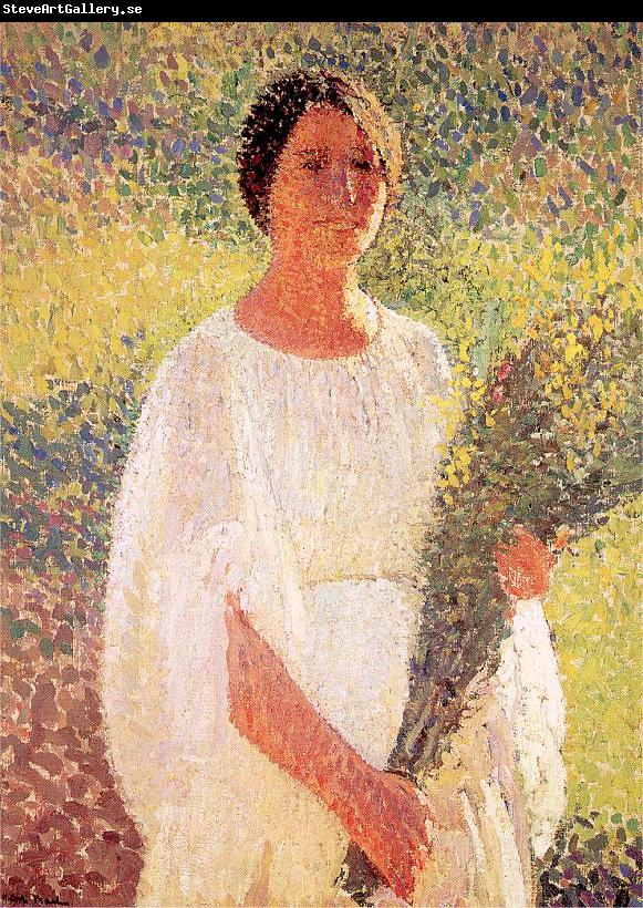Martin, Henri Woman with Flowers